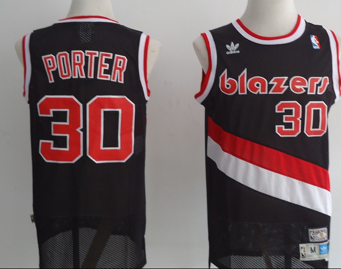  NBA Portland Trail Blazers 30 Terry Porter Soul Swingman Black Jersey